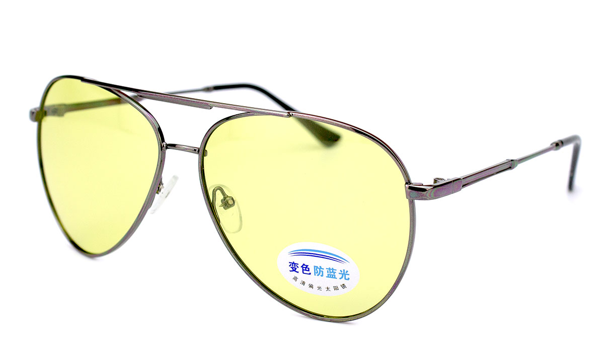 Окуляри чоловічі антифара Viscap 8332-C1-1 з металевою оправою на широке обличчя Чорний (40472)