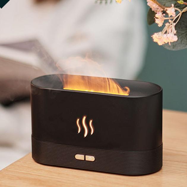 Зволожувач повітря з ефектом полум'я Air humidifier 2344 ультразвуковий 180 мл Чорний (33637344R) - фото 5 Зволожувач повітря з ефектом полум'я Air humidifier 2344 ультразвуковий 180 мл Чорний (33637344R) - фото 5