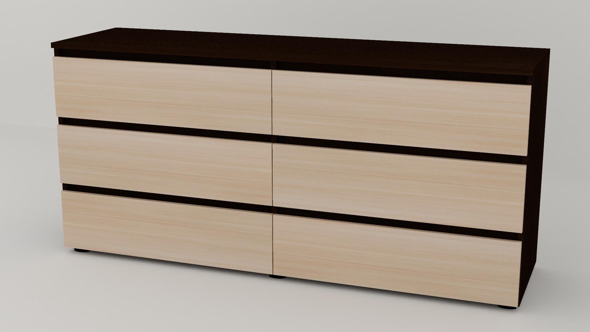 Комод Алекса СН-33/45 160х45х75 см Дуб молочный/Венге магия