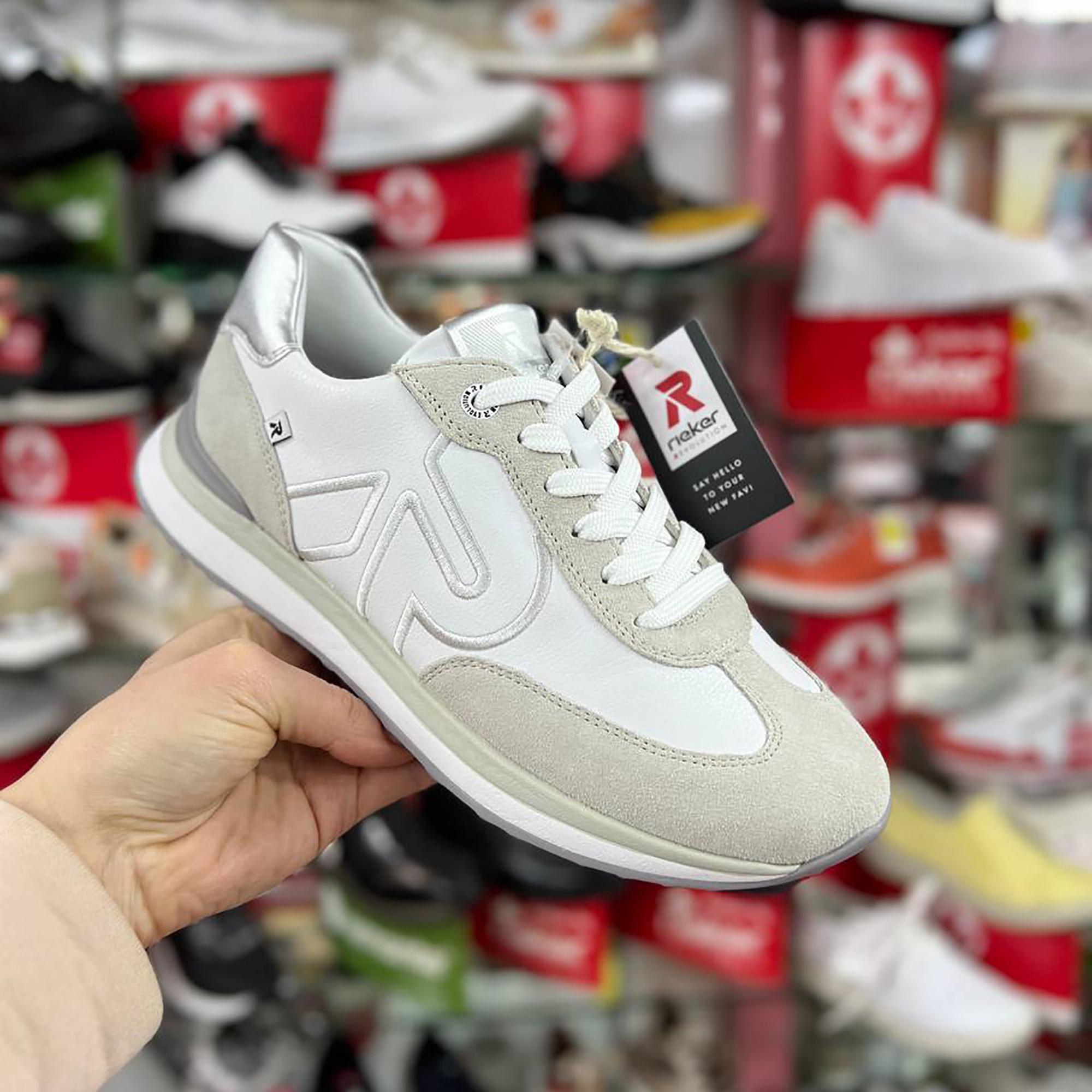 Кроссовки женские осенние RIEKER Evolution р. 39 Белый/Серый (035526-39) - фото 14