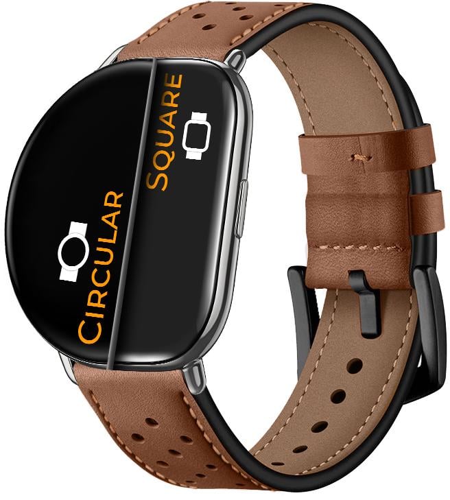 Ремешок кожаный Classico для ZEPP E Square/Circular Light Brown (26336-45)