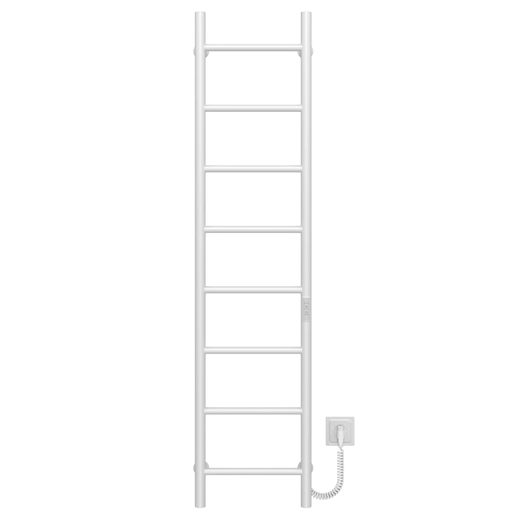 Полотенцесушитель электрический Deffi Орион П8 WD03 правое подключение нержавеющая сталь 400х1400 мм Белый (C.OR.140.40.8.EWR3)