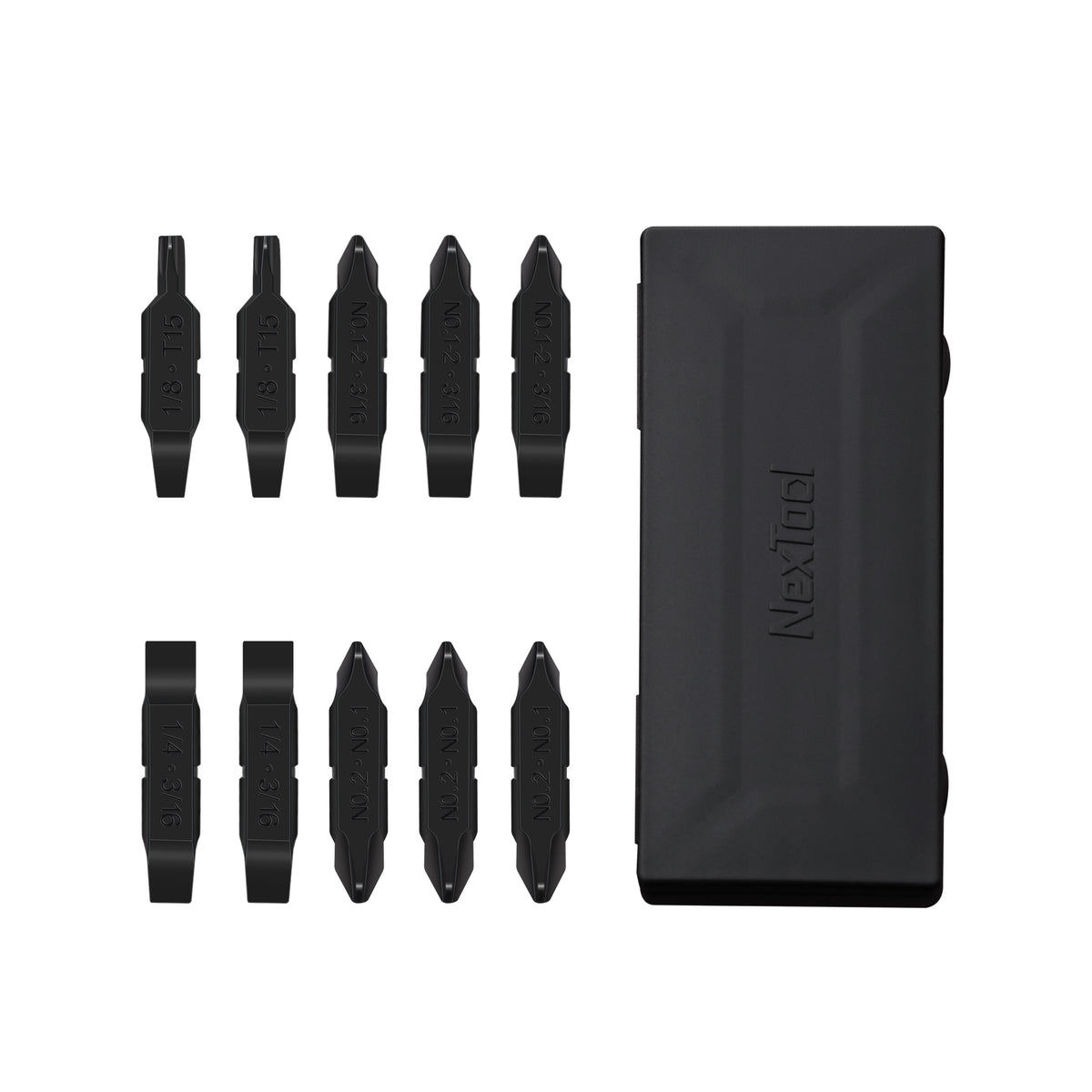 Набор бит для мультитула NexTool Flat Extension Bit Kit AS2 NE20359 двусторонние биты 10 шт. (001122)
