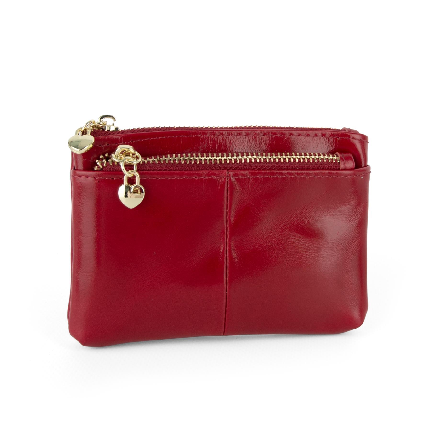 Ключниця шкіряна VC 8190 з кільцем на блискавці Темно-червоний (2930724829)