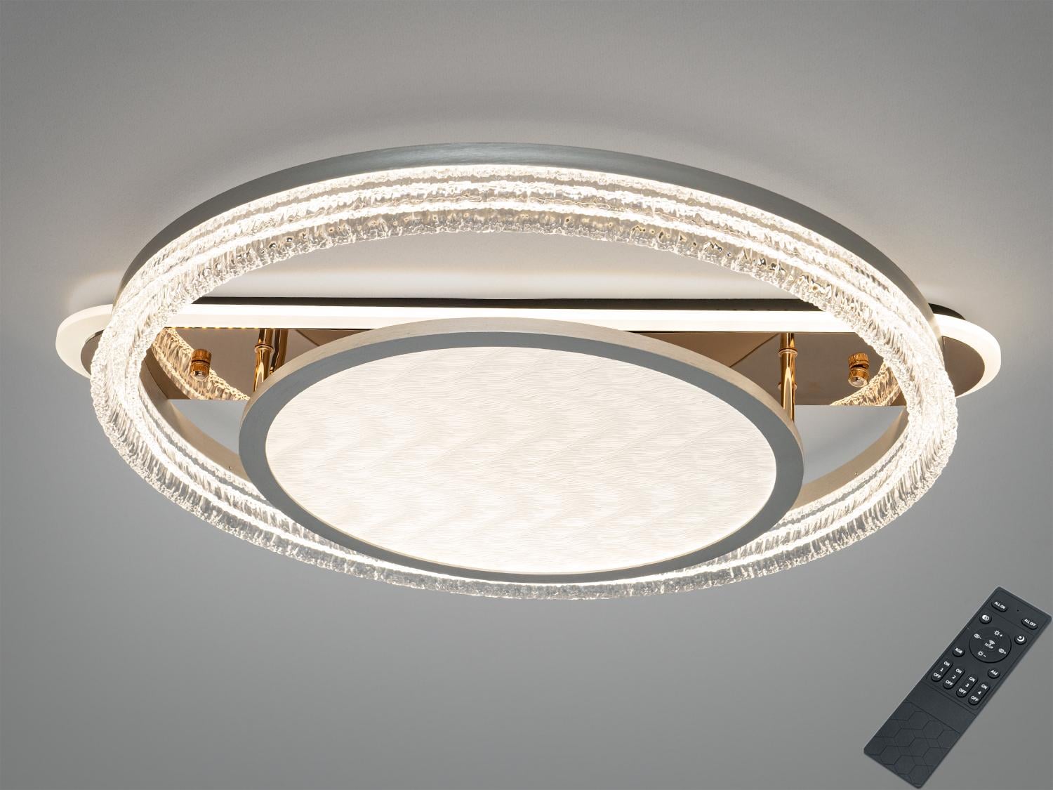 Люстра потолочная LED/пульт 100 W 8819/600/400 Золотой Люстра потолочная LED/пульт 100 W 8819/600/400 Золотой