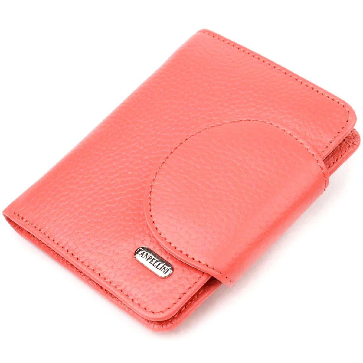 Кошелек женский из натуральной кожи Canpellini Wallet 21669 Коралловый (55448)