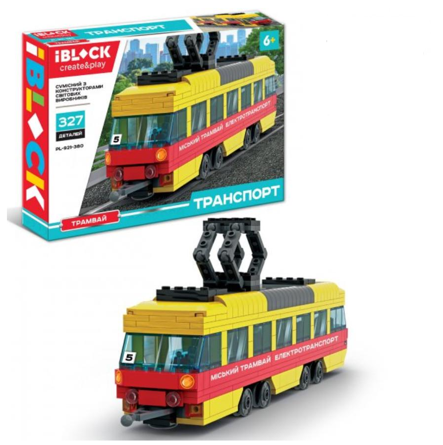 Конструктор Iblock Транспорт Трамвай 327 дет.