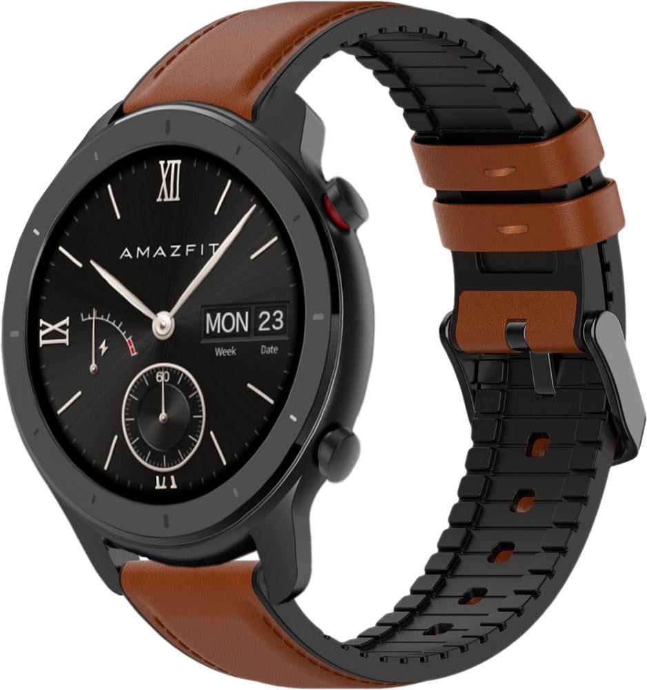Ремінець шкіряний Tamyx для Amazfit GTR 42 мм Brown (31595-30)