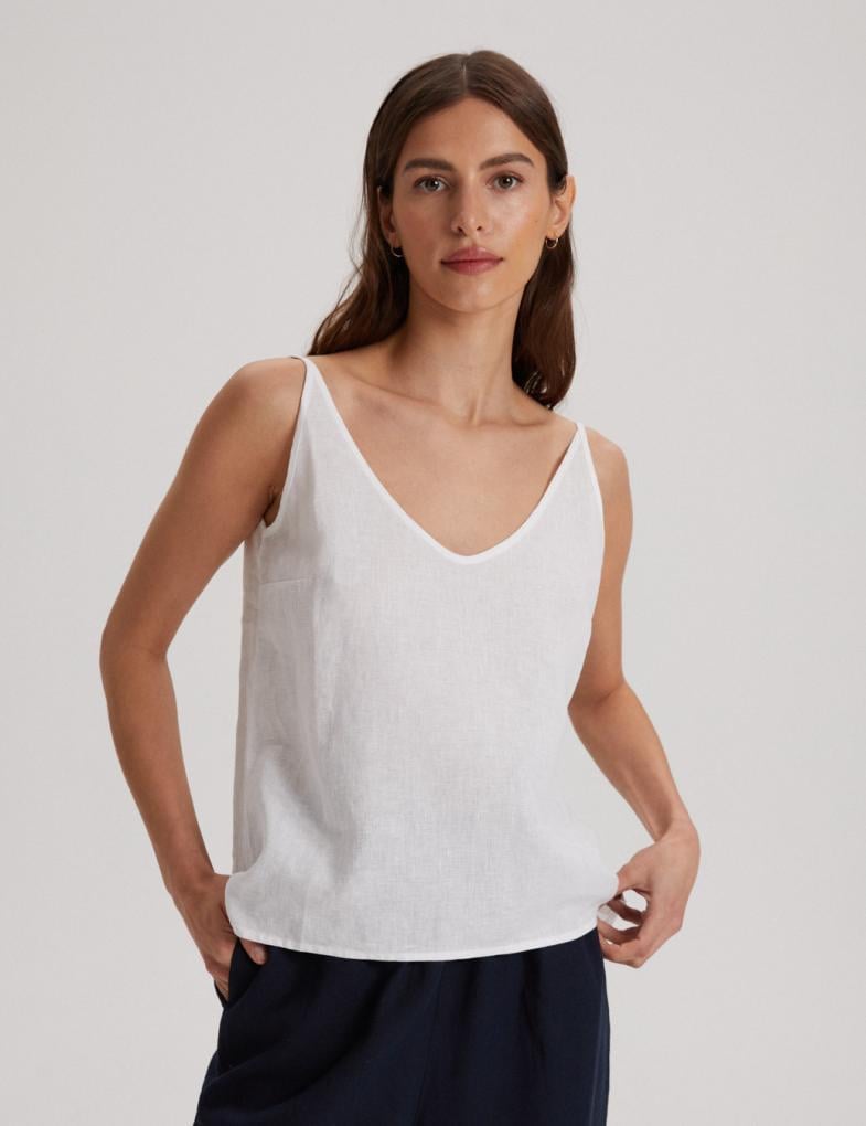 Топ жіночий з льону Diverse MARCT S Білий (5902598860590)