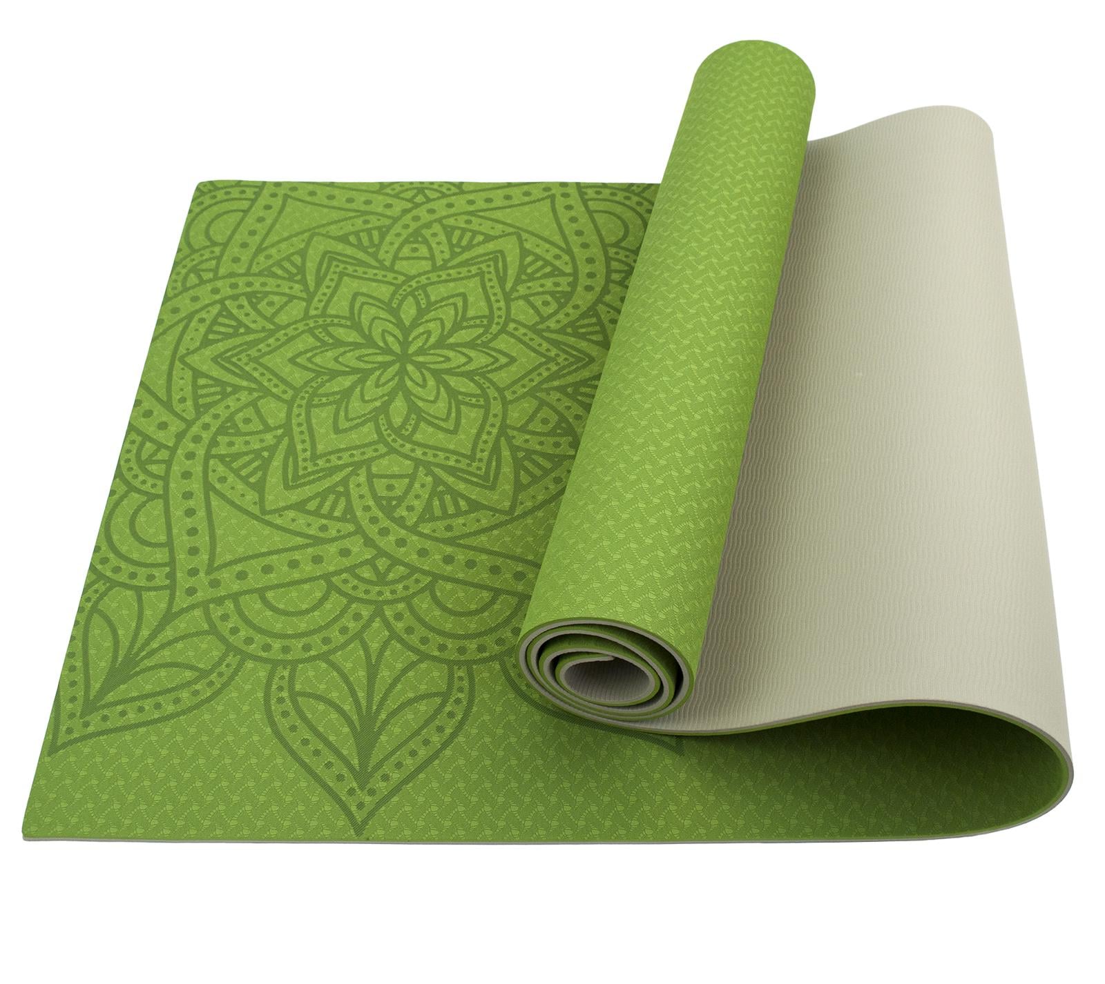 Килимок для йоги та фітнесу Sportcraft TPE 6 мм Green/Grey (ES0027)