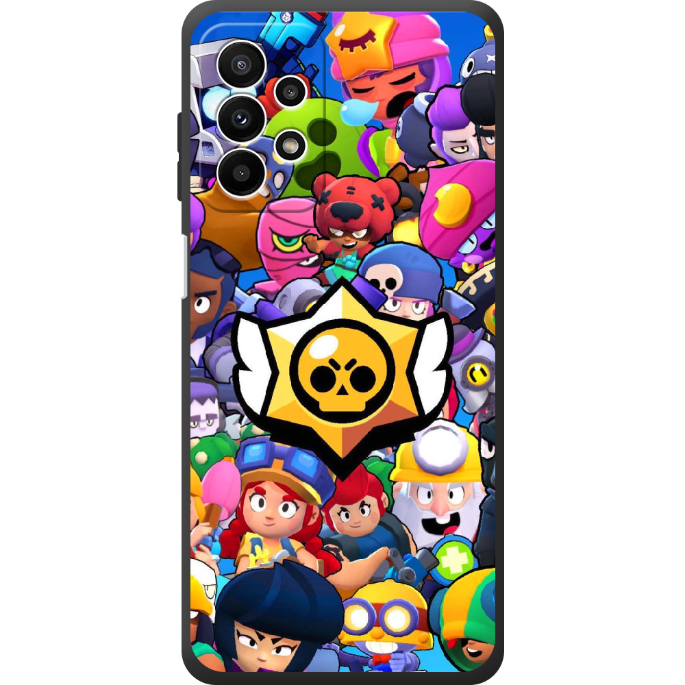 Чехол BoxFace Samsung Galaxy A23 (A235) Brawl Stars Черный силикон (44373-up2389-44388)