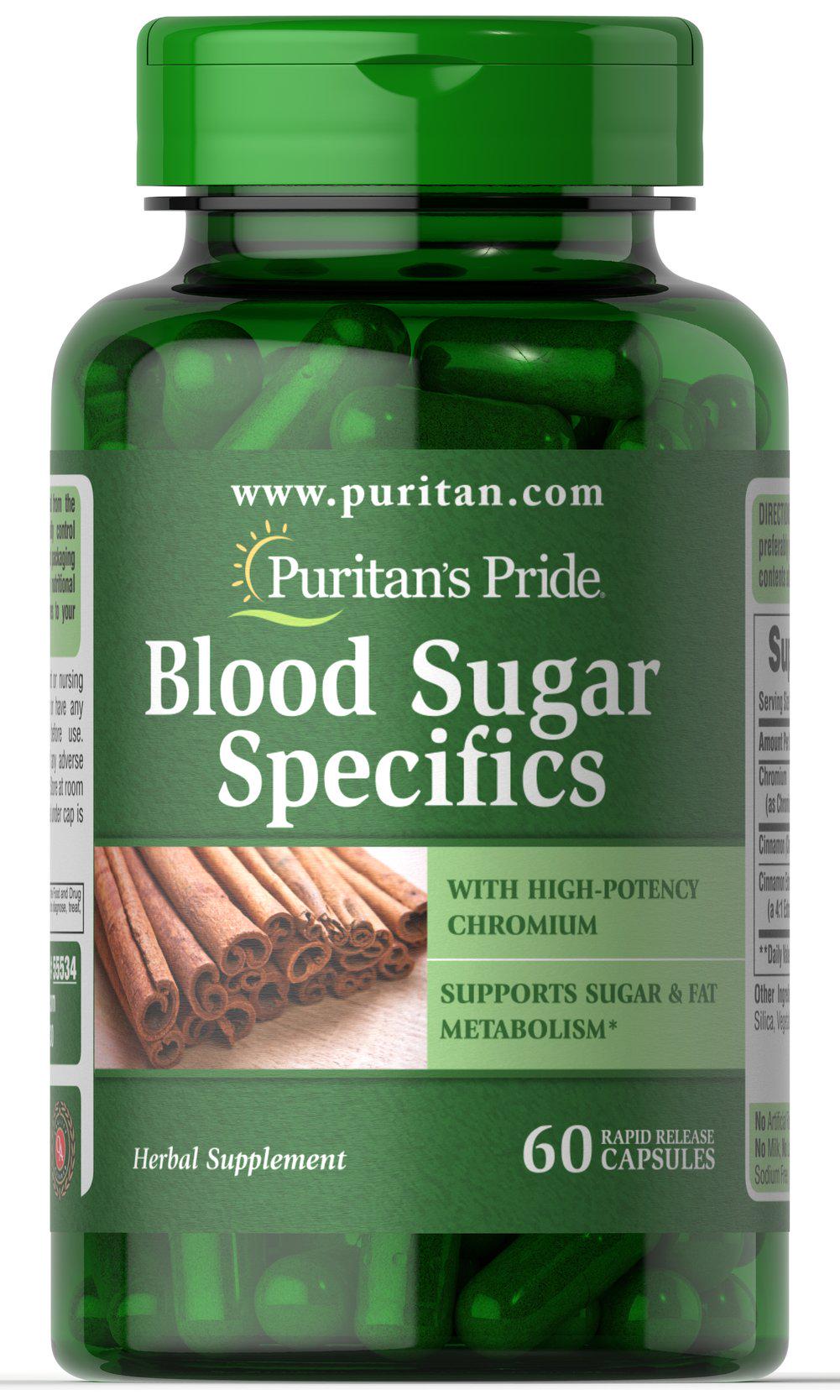 Добавка Blood Sugar Specifics with Cinnamon & Chromium 60 Capsules
