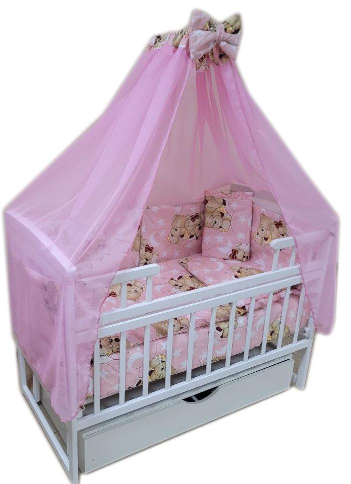 Набор с матрасом Максимальный 11 пр. Мишки спят/Розовый (14219541) Набор с матрасом Максимальный 11 пр. Мишки спят/Розовый (14219541)