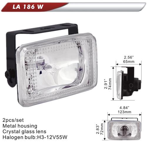 Фара дополнительная DLAA 186-W H3-12V-55W 123х72 мм (63639)