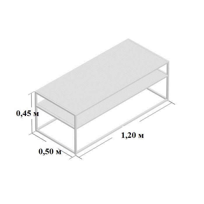 Журнальний столик GoodsMetall ЖС119 1200х500х450 мм (1178431735) - фото 4