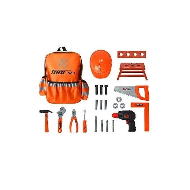 Игровой набор инструментов Cayee рюкзак/каска/автоматическая дрель Orange (164966)