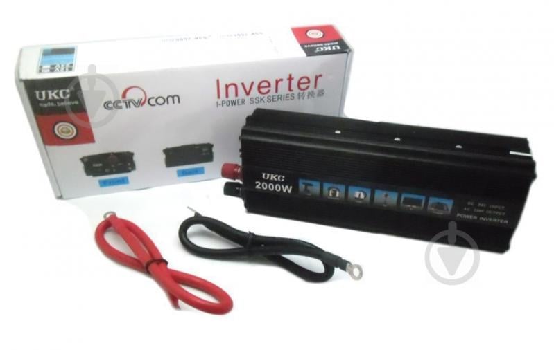 Інвертор автомобільний перетворювач напруги UKC 12V-220V 2000W (000413)