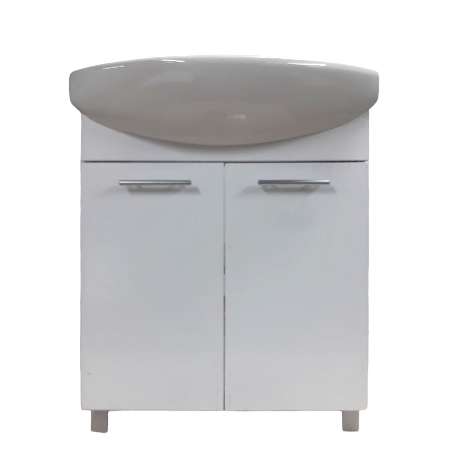 Тумба для ванной комнаты пластиковая The Mix 2.0 2 двери 65 см White (2412)