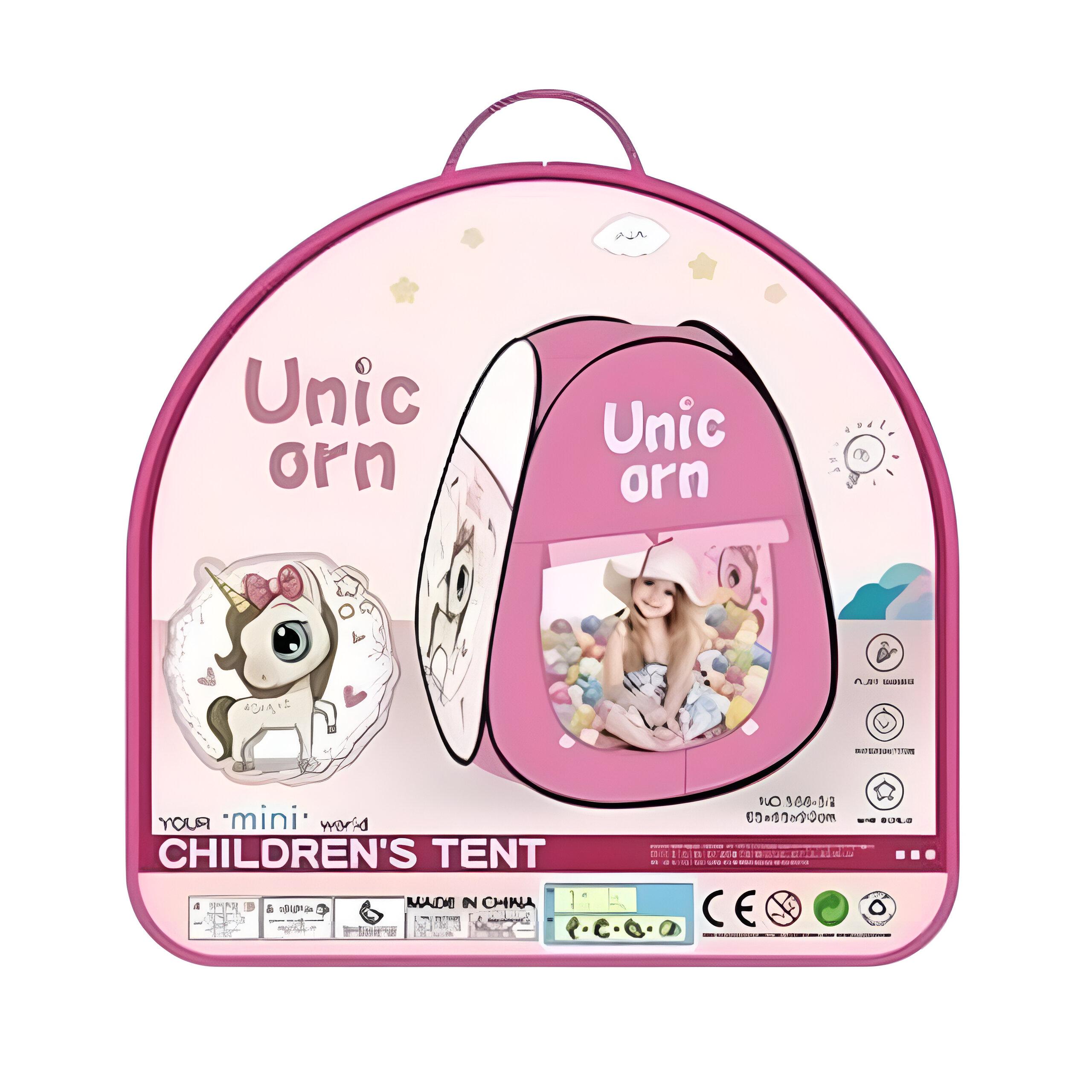 Ігровий намет "Єдиноріг" 568-59 65x65x90 см Рожевий - фото 2 Ігровий намет "Єдиноріг" 568-59 65x65x90 см Рожевий - фото 2