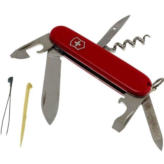Нож швейцарский Victorinox Sportsman 0.3803 13 функций складной мультитул 13 функций 84 мм Красный