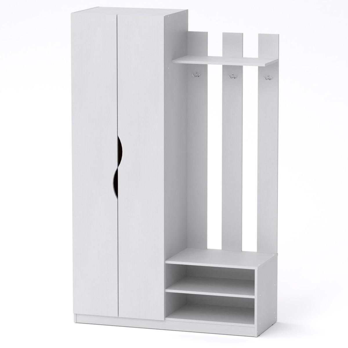 Передпокій Компаніт Nina 1202х464х1950 мм Німфеа альба (28410299) - фото 1 Передпокій Компаніт Nina 1202х464х1950 мм Німфеа альба (28410299) - фото 1