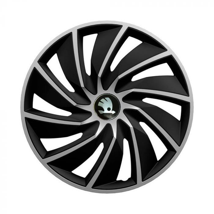 Ковпаки для коліс Argo Turbo R13 Skoda 4 шт. Silver/Black (29691590)