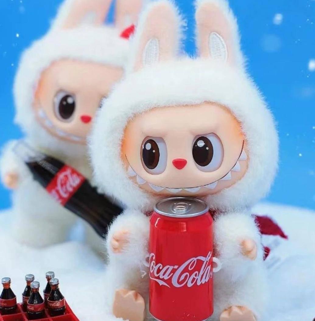 М'яка іграшка сюрприз Labubu Coca-Cola The Monsters брелок 17 см (LB01) - фото 2