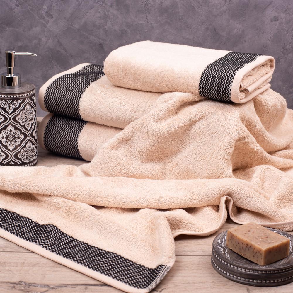 Рушник бамбуковий БМ0002 70х140 см Бежевий (152941) - фото 1