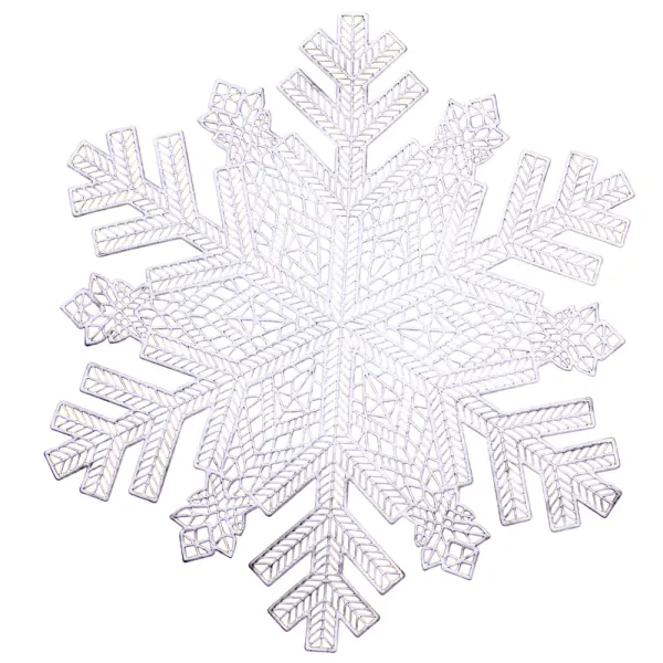 Коврик для сервировки стола Snowflake 38 см Серебряный