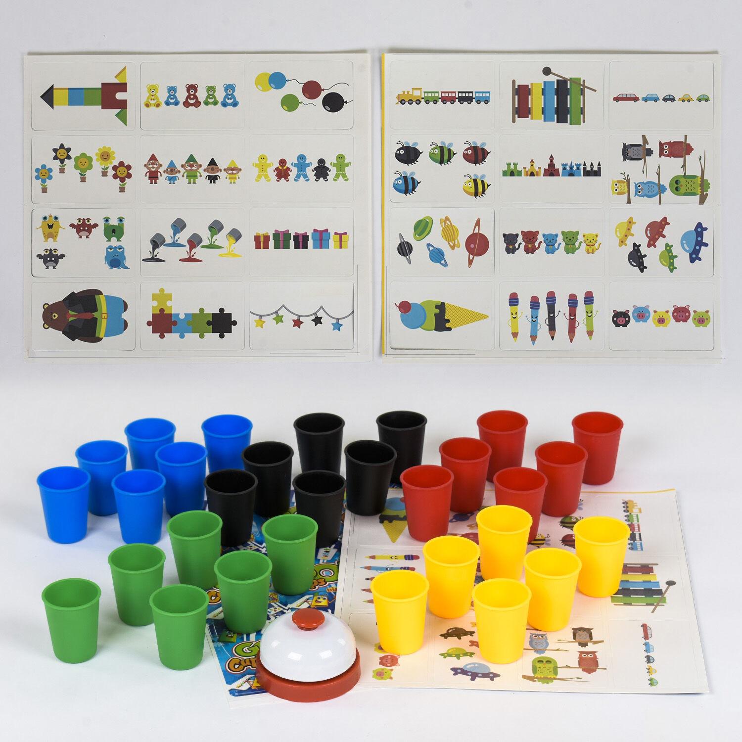 Настільна гра розважальна Fun Game Go Cups карти з малюнками/ковпачки/дзвіночок Multicolor (80707) - фото 2