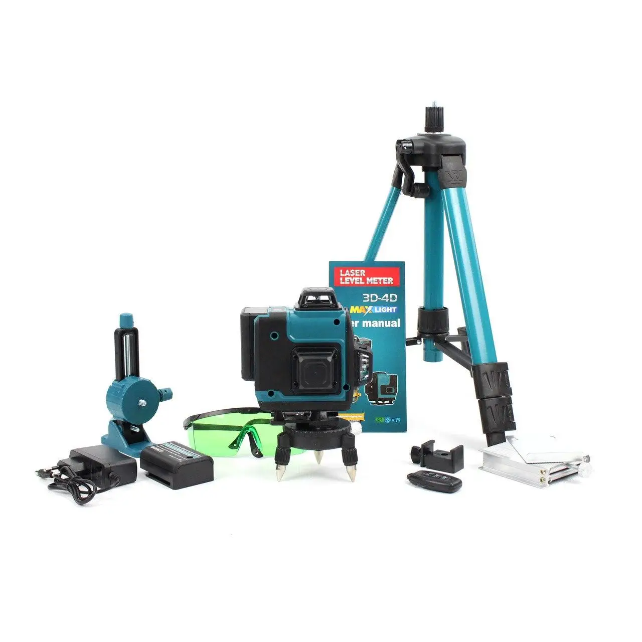 Лазерный нивелир аккумуляторный со штативом Синий Лазерный нивелир аккумуляторный со штативом Синий