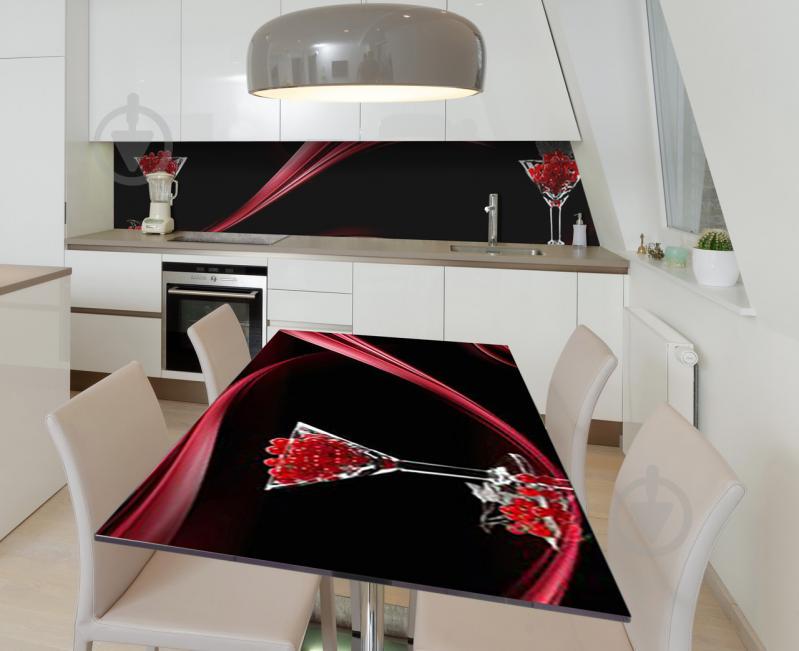 Наклейка 3Д виниловая на стол Zatarga «Клюквенный коктейль» 600х1200 мм (Z184424st)