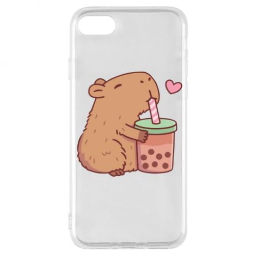 Чехол для iPhone 7 Boba tea capybara