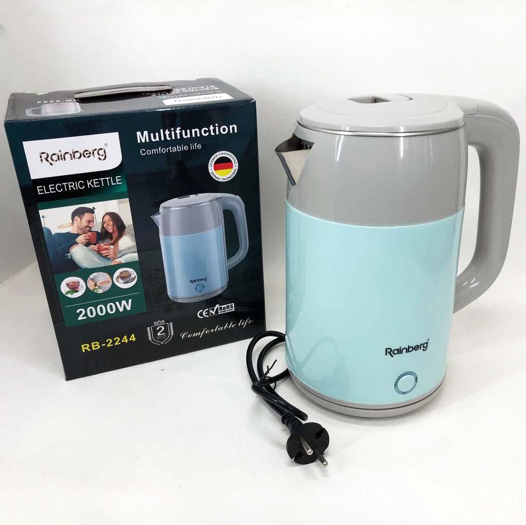 Електрочайник Rainberg RB-2244 2000 Вт 2 л Блакитний (322868) - фото 4 Електрочайник Rainberg RB-2244 2000 Вт 2 л Блакитний (322868) - фото 4