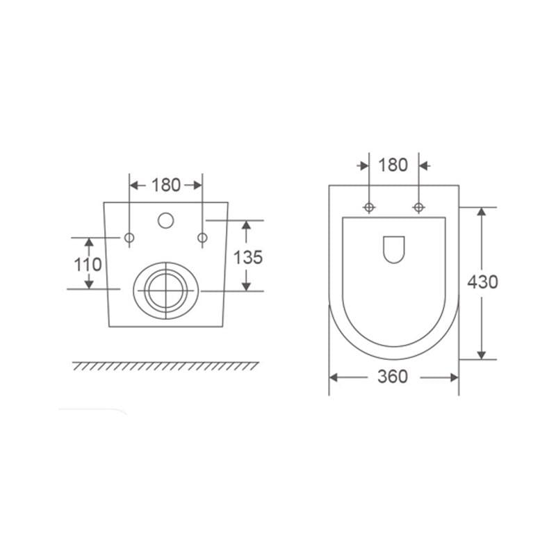 Унитаз подвесной MIXXUS Premium Ellipse-0302-T3 система смыва Tornado 3.0 495x360x370 мм (MP6462) - фото 2