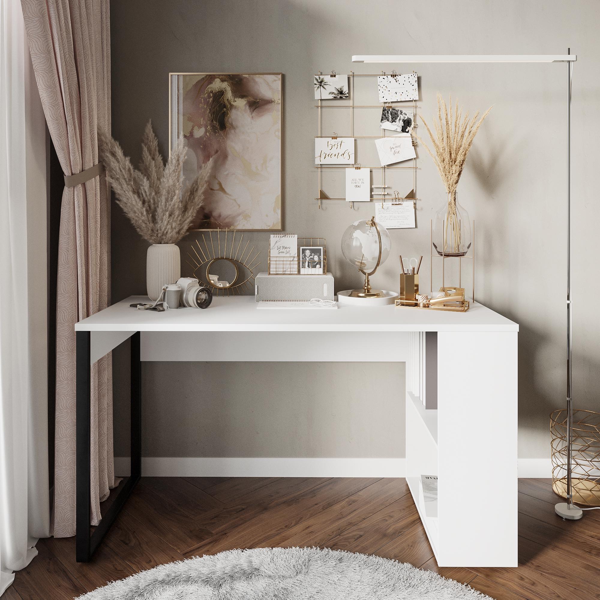 Стіл письмовий Loft-3 1400х598х750 мм Білий (Арт.236) - фото 2 Стіл письмовий Loft-3 1400х598х750 мм Білий (Арт.236) - фото 2