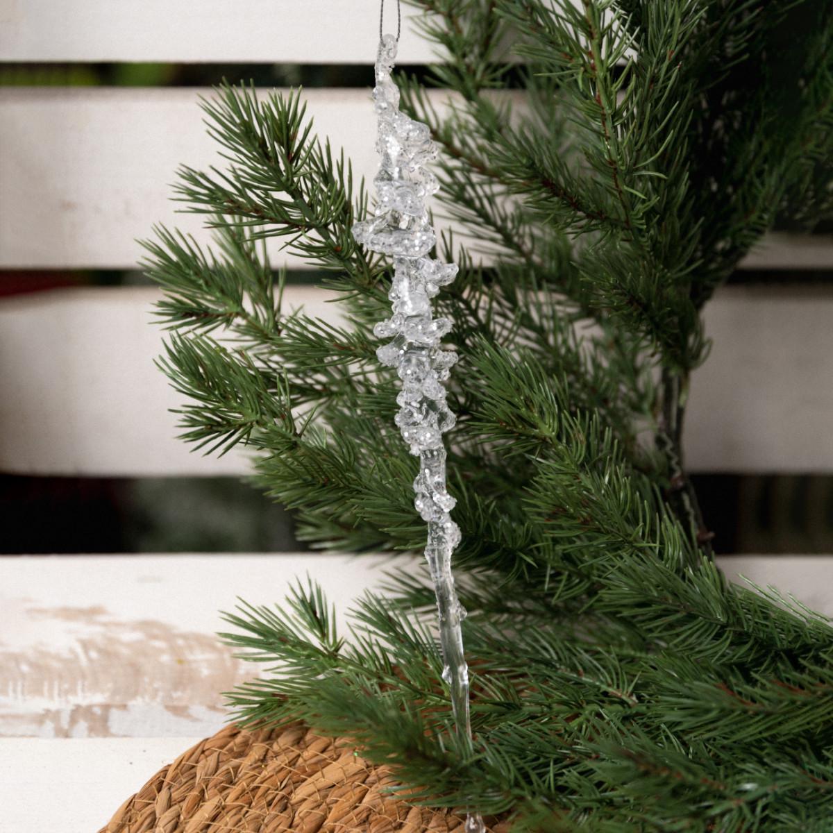 Игрушка на елку Сосулька 24 см Черный (TY-5-R-215)