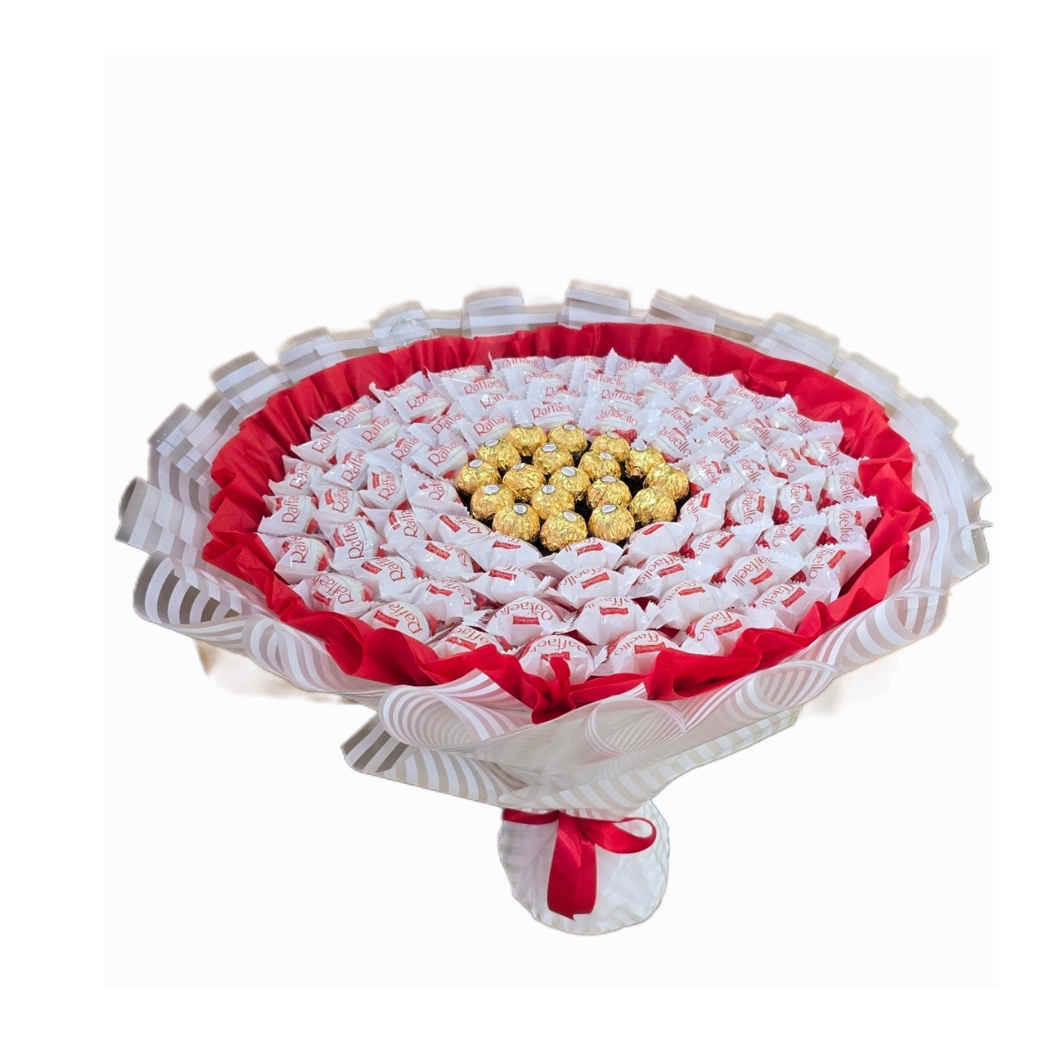 Букет з цукерками Raffaello і Ferrero Rocher