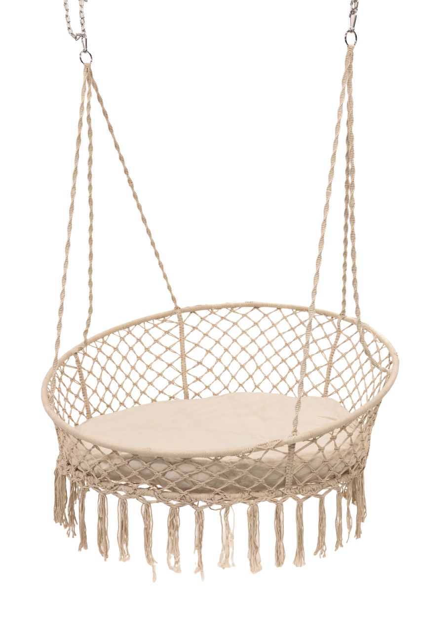 Качель круглая подвесная с подушкой WCG 140 см Белый (QNSW11WH1) - фото 2 Качель круглая подвесная с подушкой WCG 140 см Белый (QNSW11WH1) - фото 2