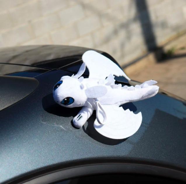 Игрушка мягкая Дракон Беззубик 30 см Белый (AD-2245-11) - фото 2