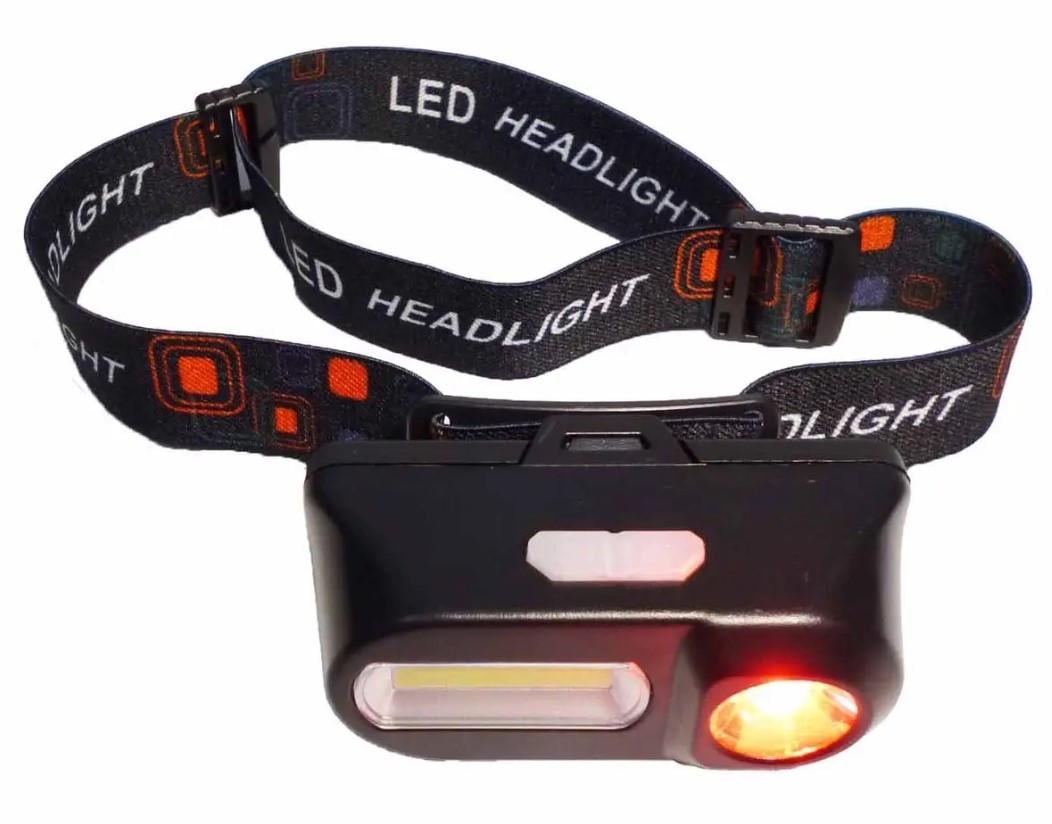 Фонарь налобный BL-1084 с красным светом Black (8920)