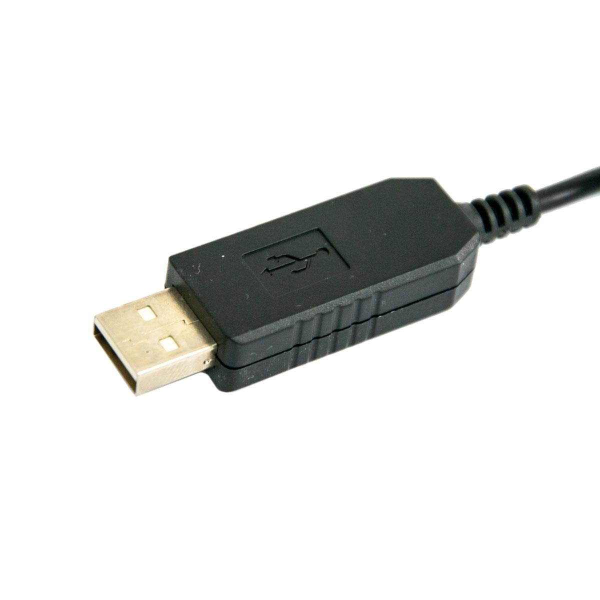 Кабель питания USB to DC 5,5 мм 12 В 1 м (1009876-Black) - фото 3