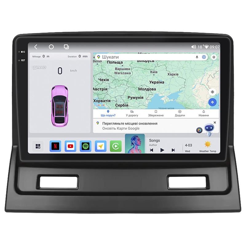 Автомагнитола штатная Lesko для Mitsubishi Galant IX 2003-2006р 4/64 QLED CarPlay 4G Wi-Fi GPS Prime 9" (27282072)