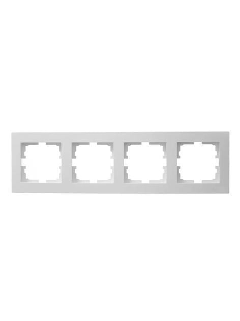 Рамка четырехместная Vesna горизонтальная Белый матовый (742-5380-149)