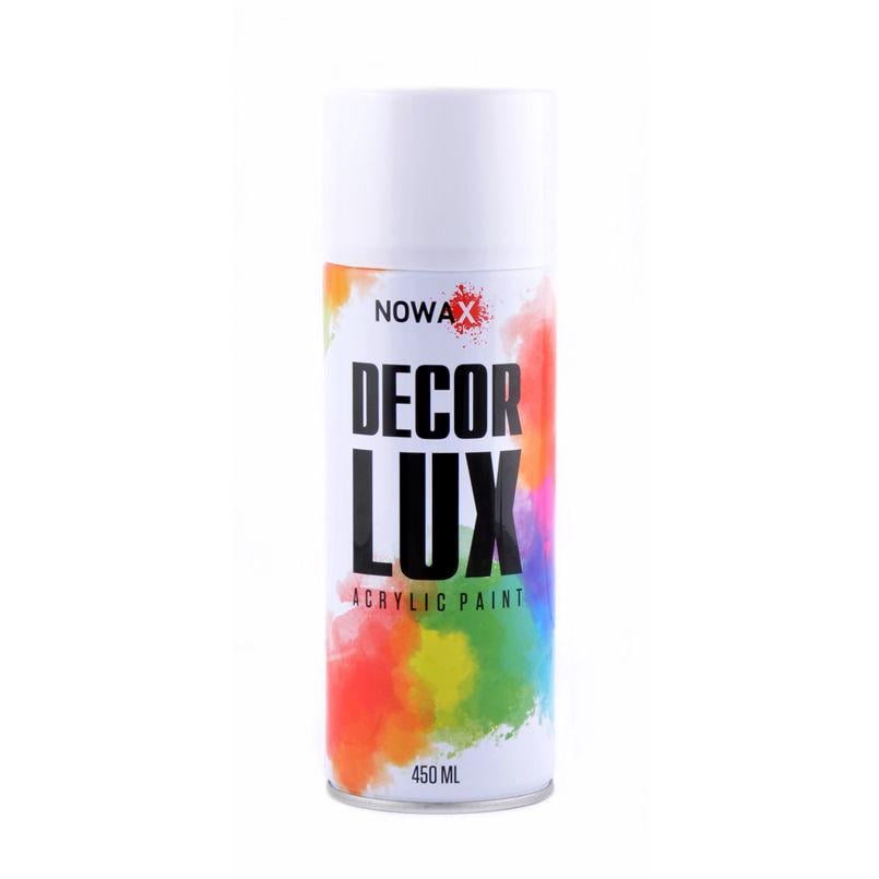 Краска акриловая NOWAX Decor Lux глянцевая 450мл White (9010)