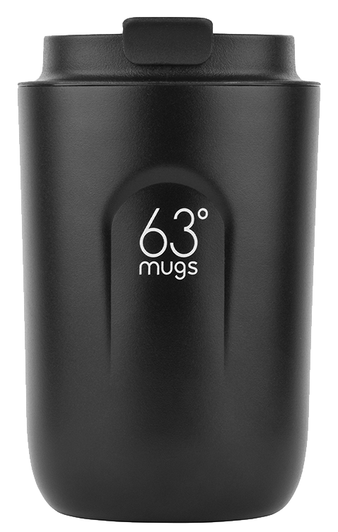 Термочашка для кофе 63MUGS 380 мл Черный (3366)