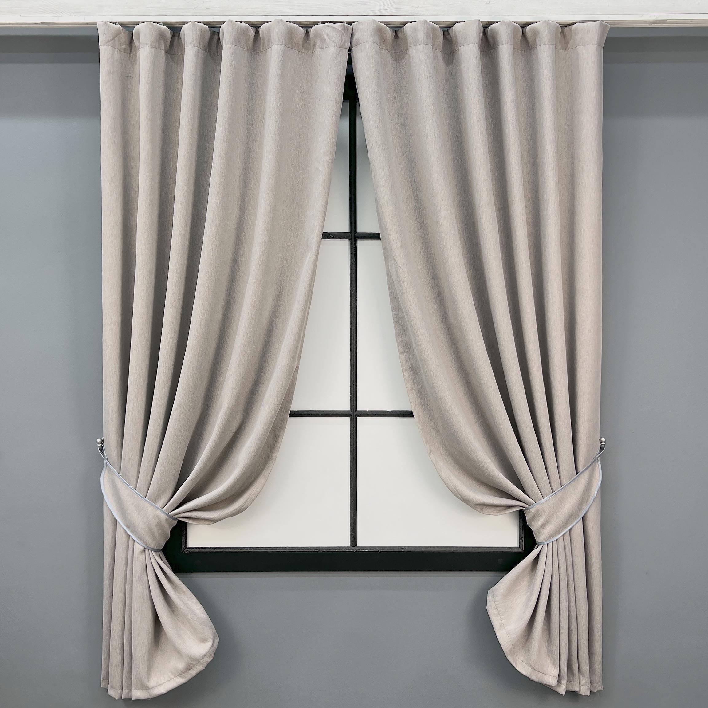 Комплект коротких штор VR-Textil Блэкаут Eclipse №1818ш 130х170 см 2 шт. Пепельный (35-0438)