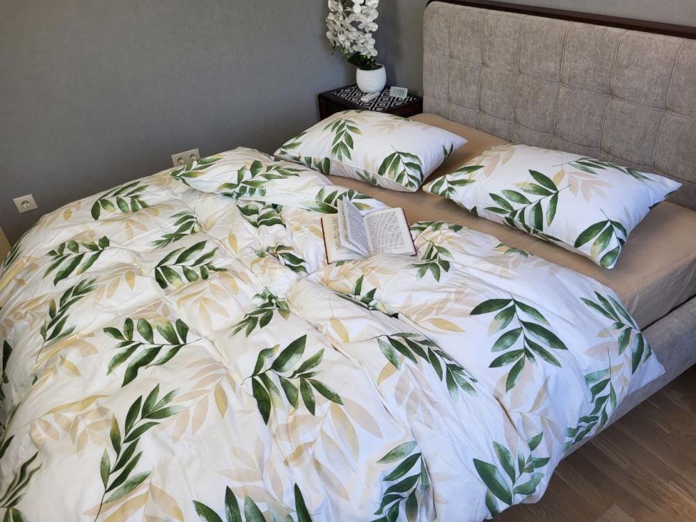 Комплект постільної білизни Turkish flannel Лавр двоспальний Бежевий (1961881476)