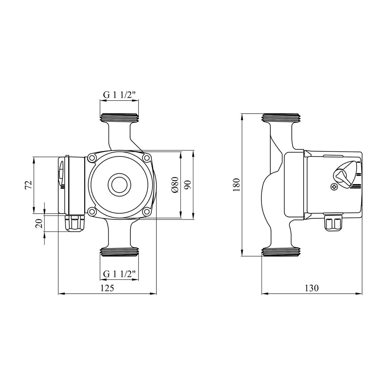 Насос циркуляционный Forwater GPD/UPS 25/6-180 Grundfos (2681047263) - фото 2