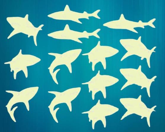 Набір наклейок 4M Sharks люмінесцентні (00-05940)